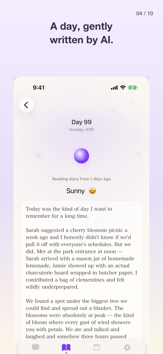 Tonight's diary written by your other self